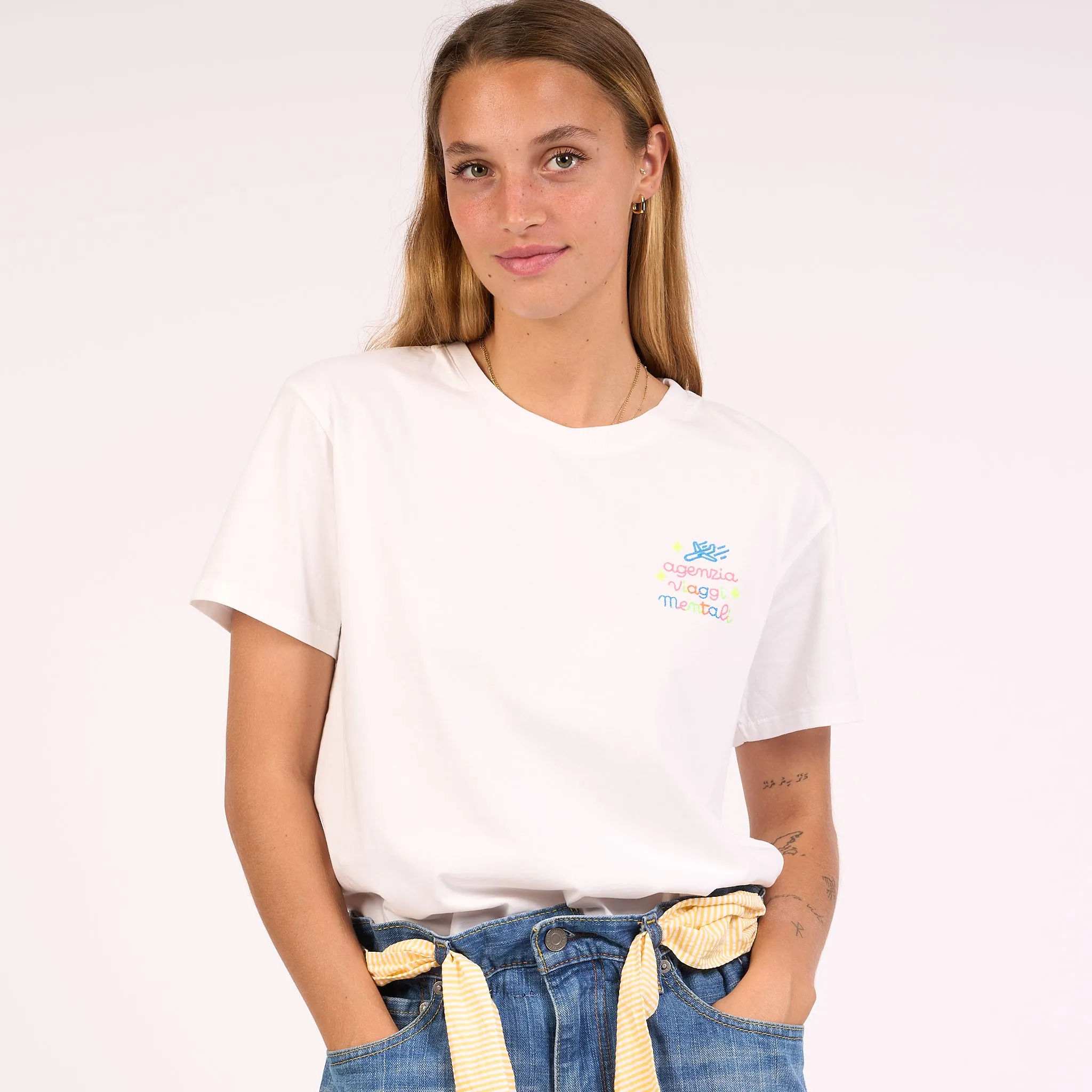 Mc2 Saint Barth T-shirt Agenzia Viaggi Bianco Donna