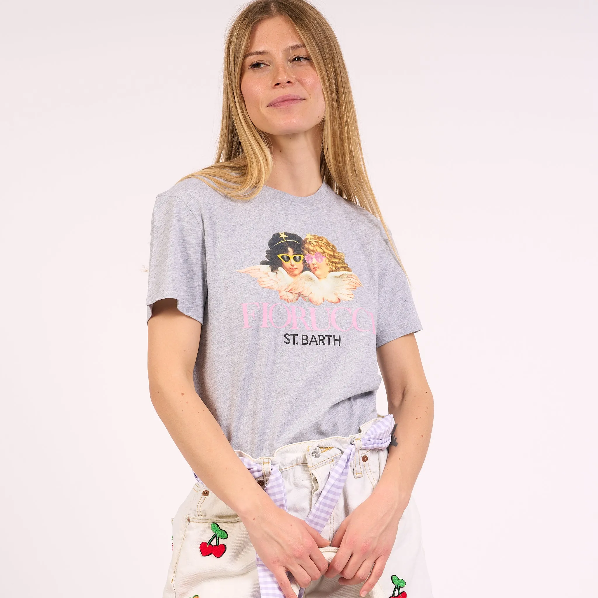 Mc2 Saint Barth T-shirt Fiorucci Grigio Donna