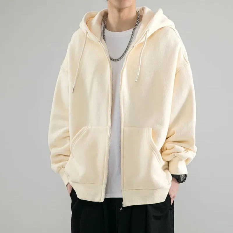 Men's Fashionable Loose All-match Zipper Cardigan Sweater Coat