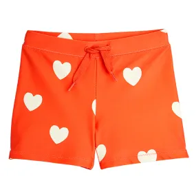 Mini Rodini Child Hearts Swim Shorts Red