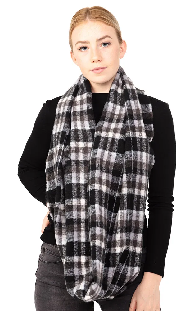 MS0142 Multi Color Tartan Plaid Infinity Scarf