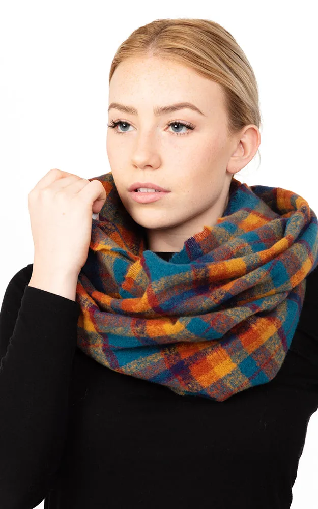 MS0142 Multi Color Tartan Plaid Infinity Scarf