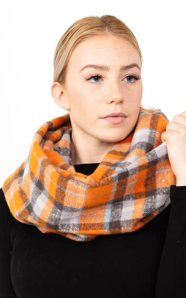 MS0142 Multi Color Tartan Plaid Infinity Scarf