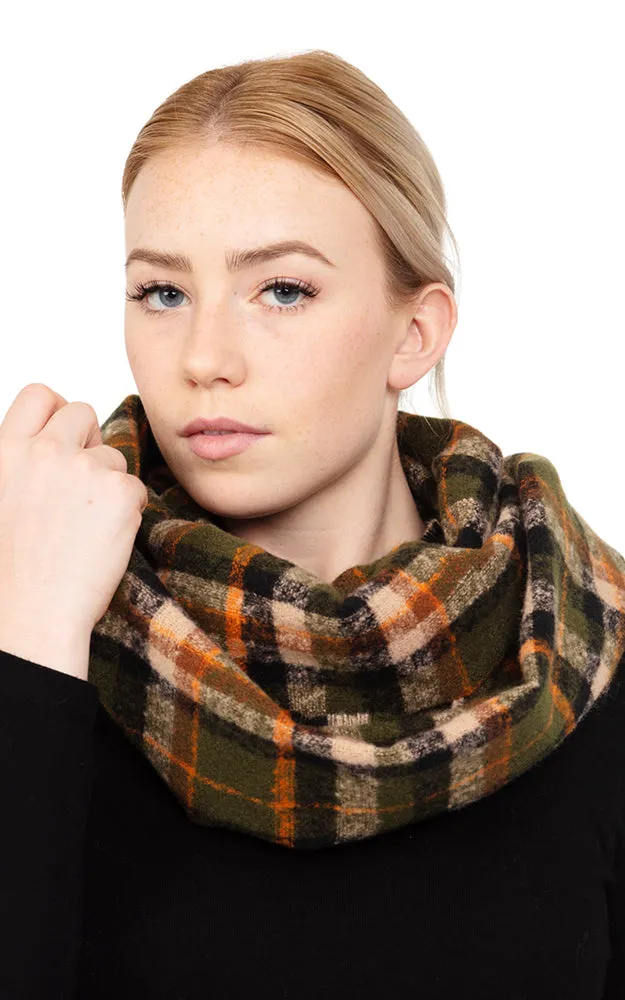 MS0142 Multi Color Tartan Plaid Infinity Scarf