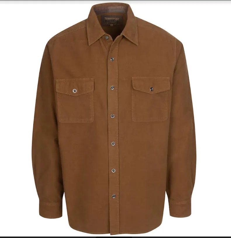 North River Men's Solid Moleskin Shirt Jacket