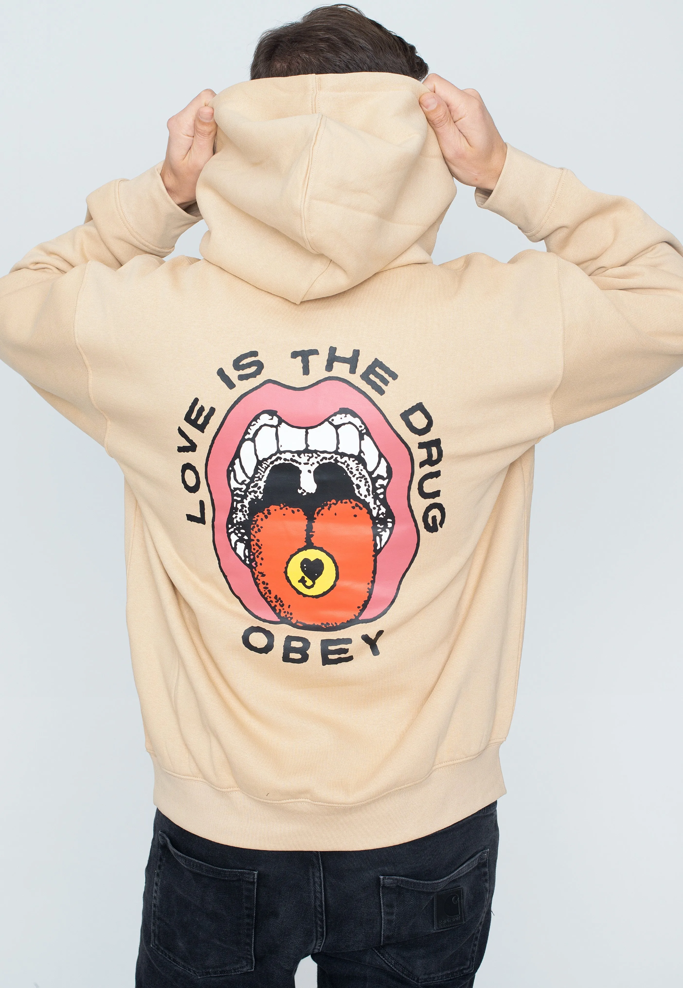 Obey - Love Is The Drug Oatmilk - Hoodie