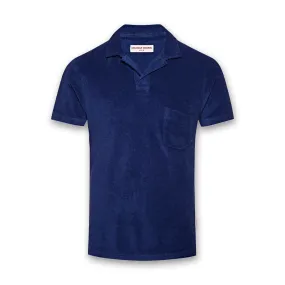 Orlebar Brown - Terry Towelling Polo Shirt in Blue Wash