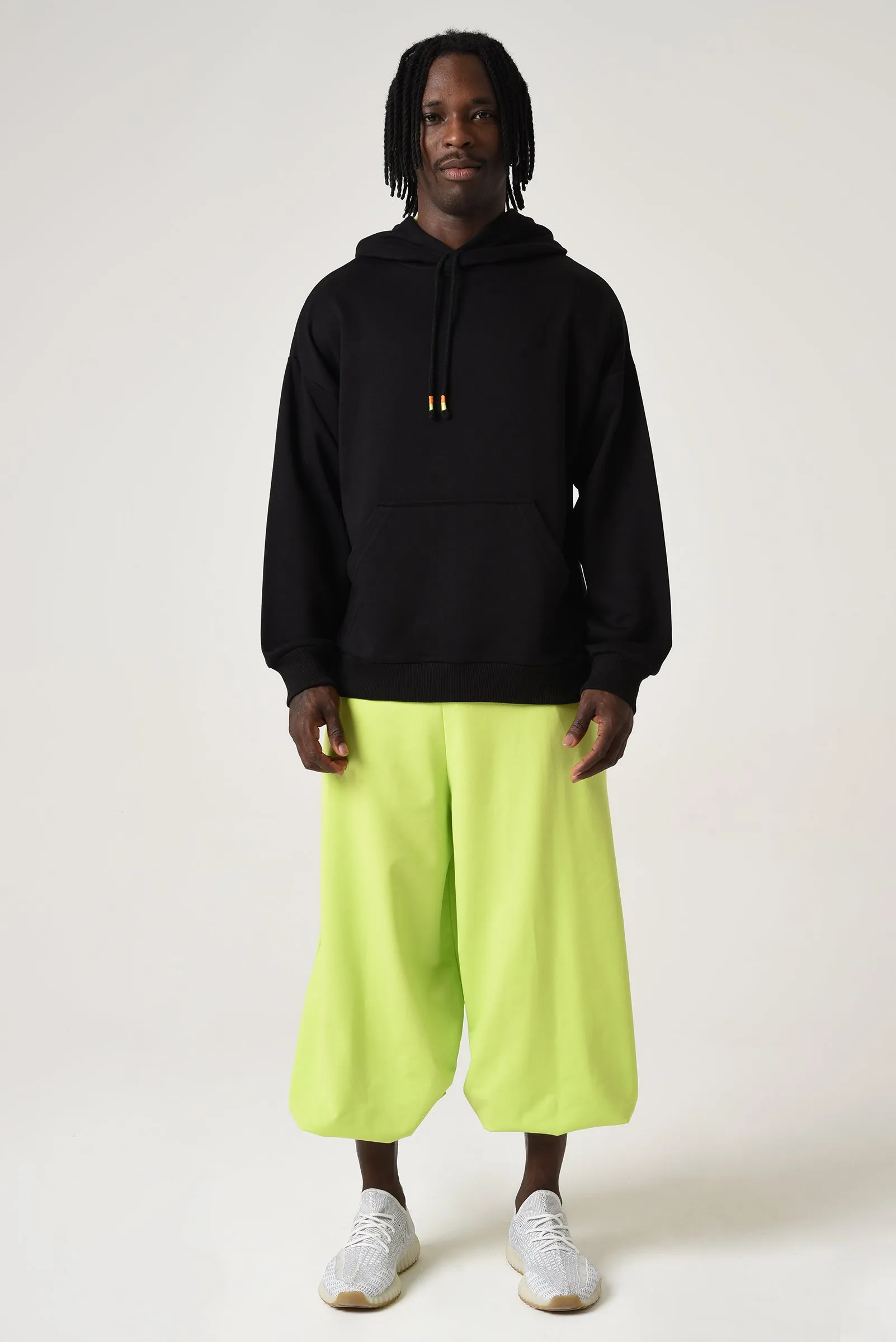 Oversize Hoodie Black Lime