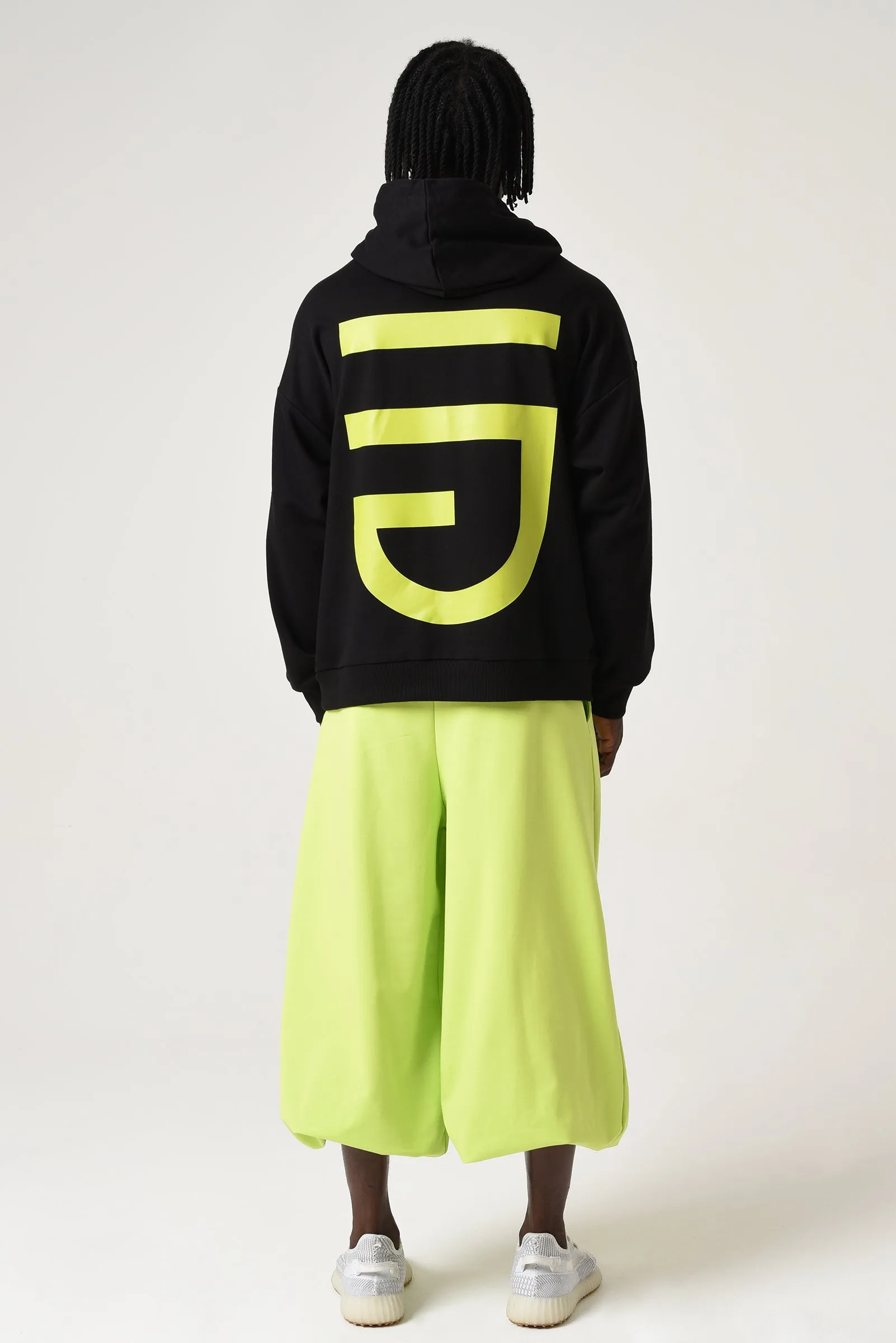 Oversize Hoodie Black Lime