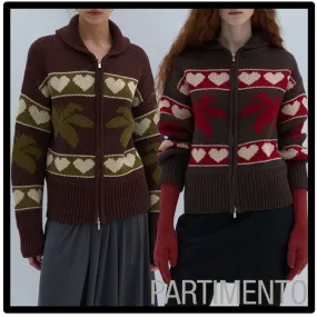 PARTIMENTO  |Casual Style Street Style Logo Cardigans