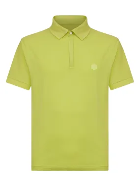 Polo in Eco Cotton Piquet Stretch - Evening Primrose