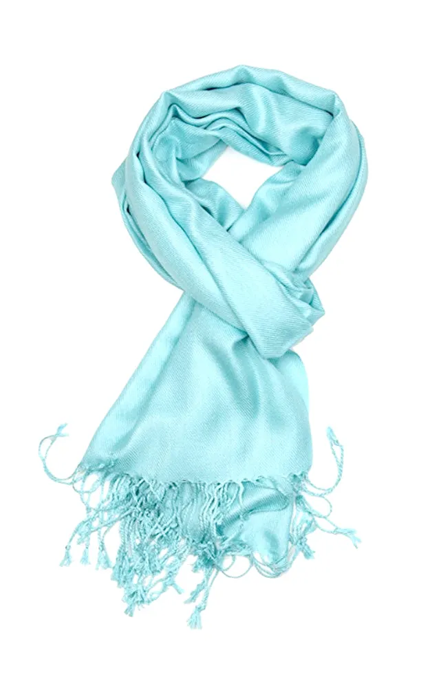 PP001-26 Aqua Pashmina Scarf