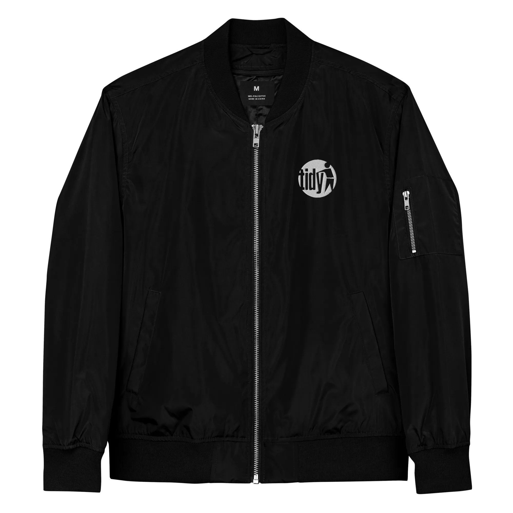 Premium Tidy Bomber Jacket (white logo)