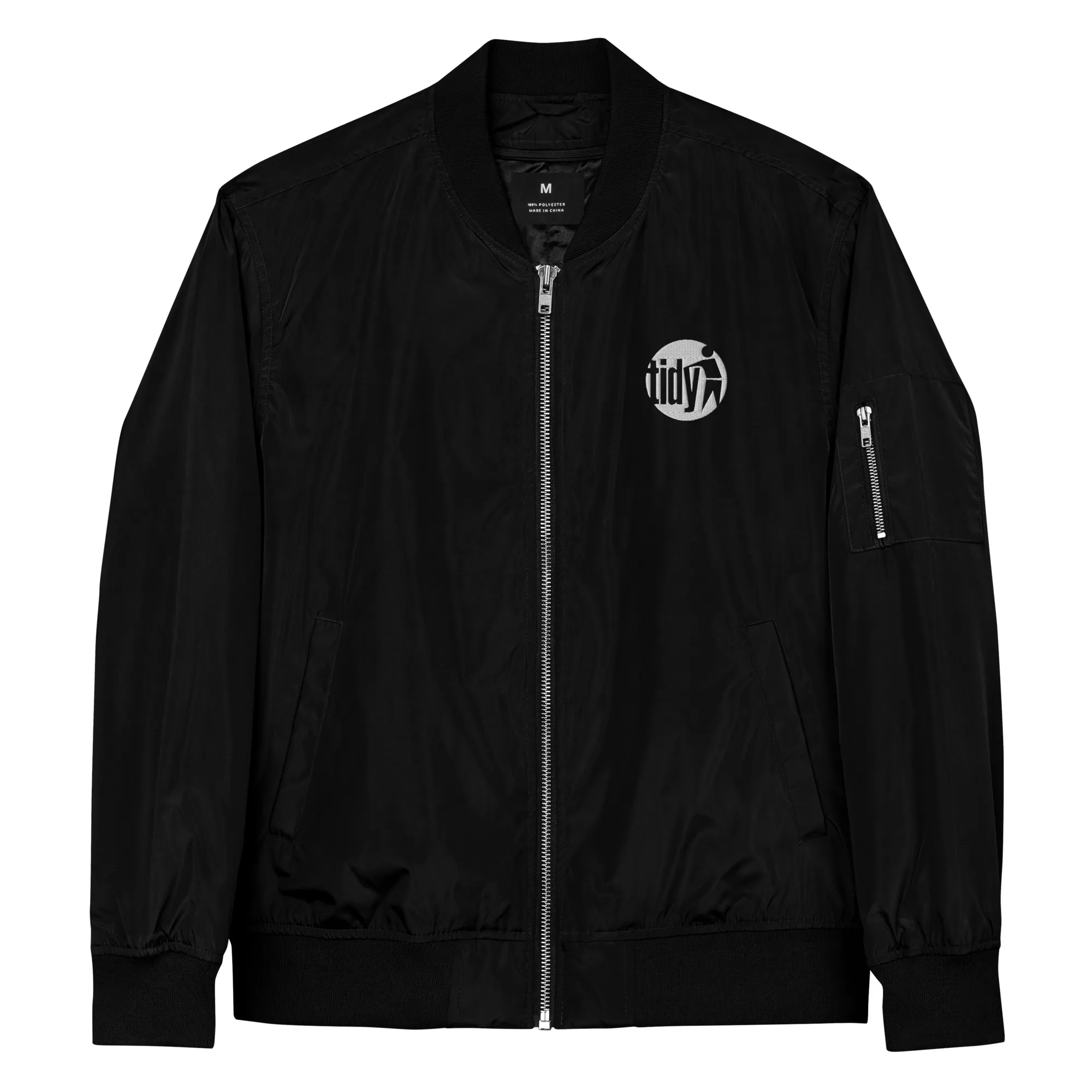 Premium Tidy Bomber Jacket (white logo)