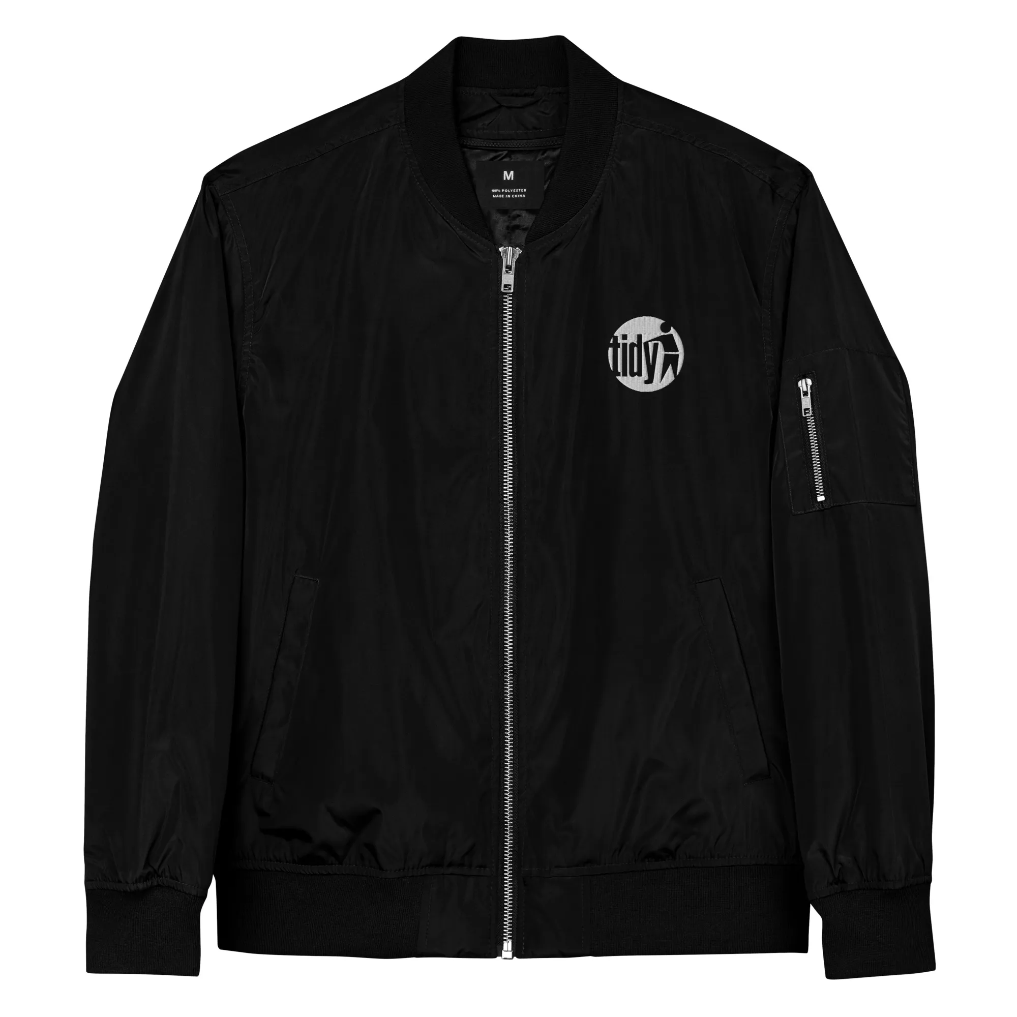 Premium Tidy Bomber Jacket (white logo)