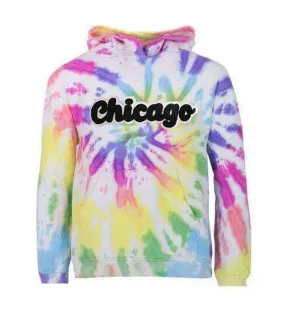 Rainbow Tie Dye Chicago Hoodie