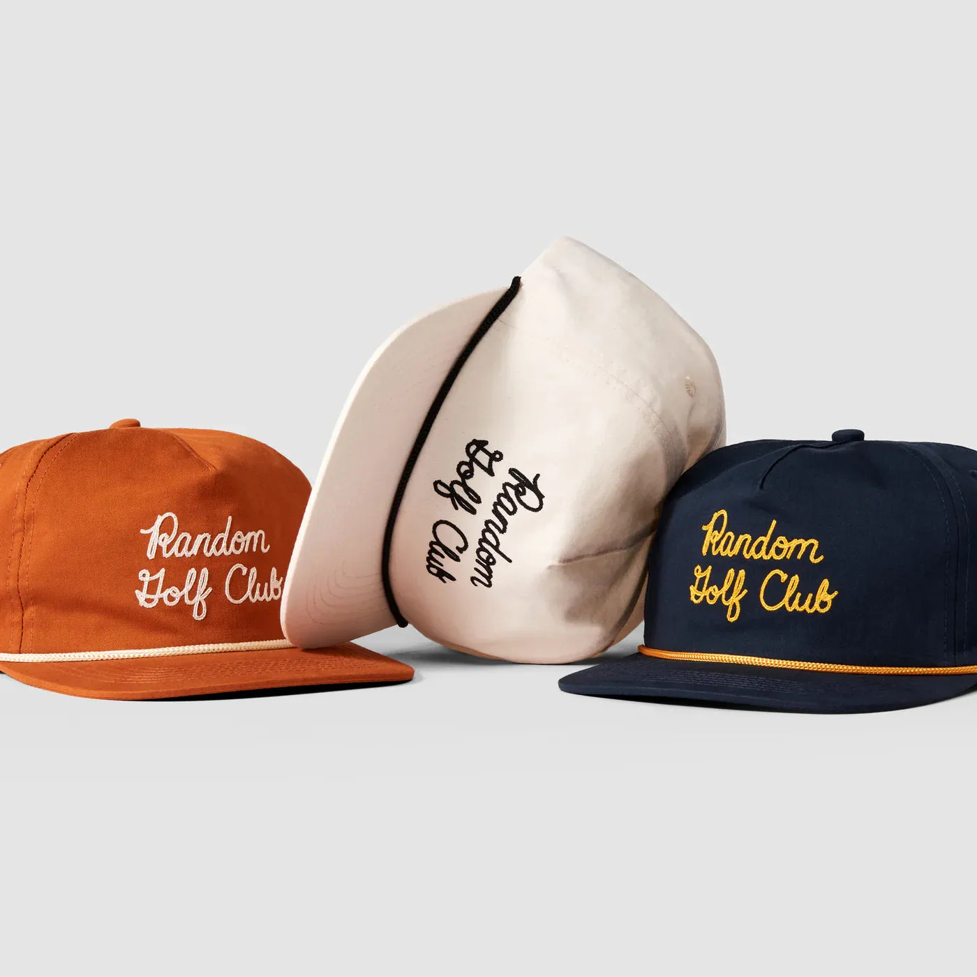 Random Golf Club Chainstitch Mid Crown Rope Hat - Navy