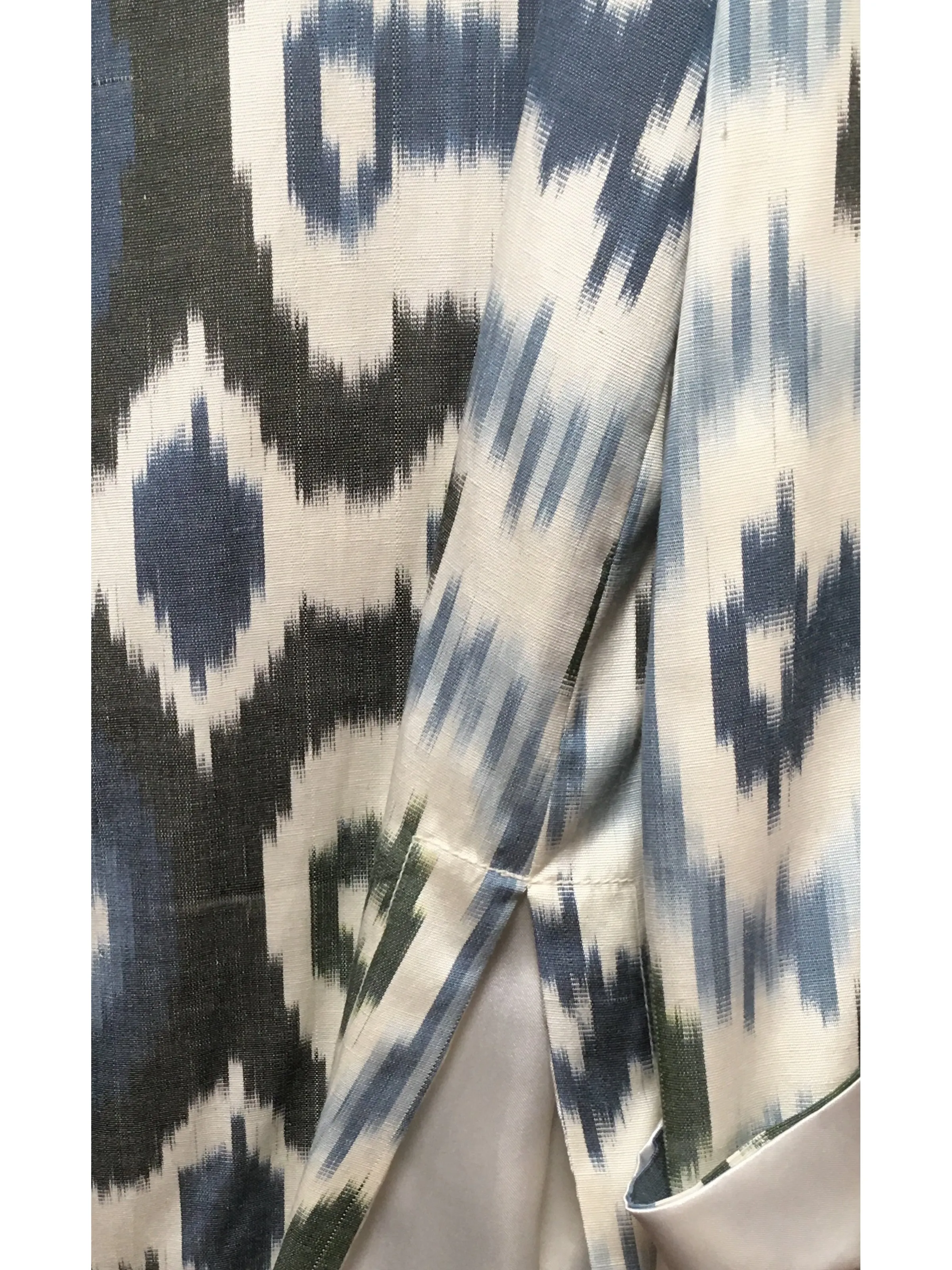 *Reversible Blue and Grey Ikat Coat