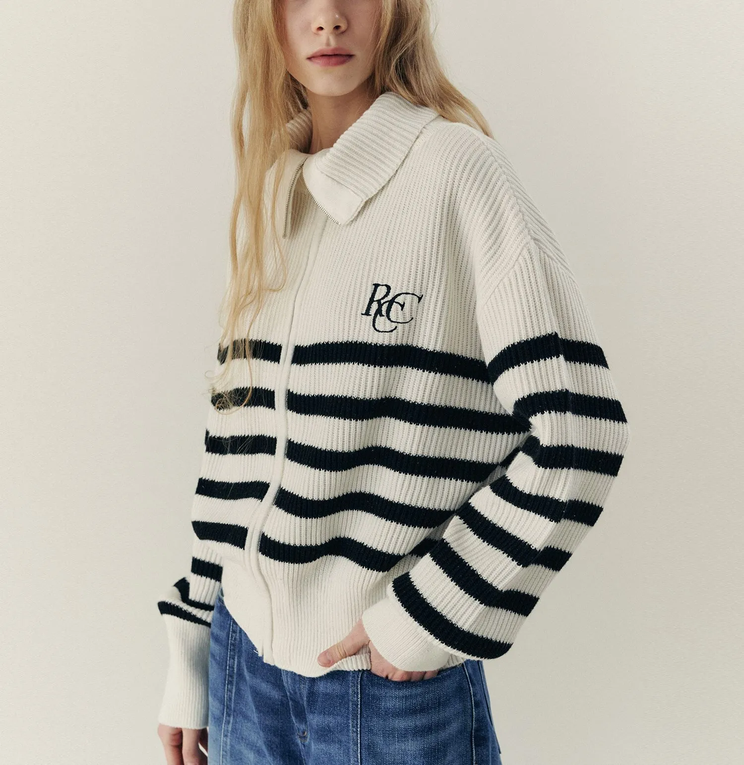 rocci rocci  |Stripes Casual Style Street Style Long Sleeves Plain