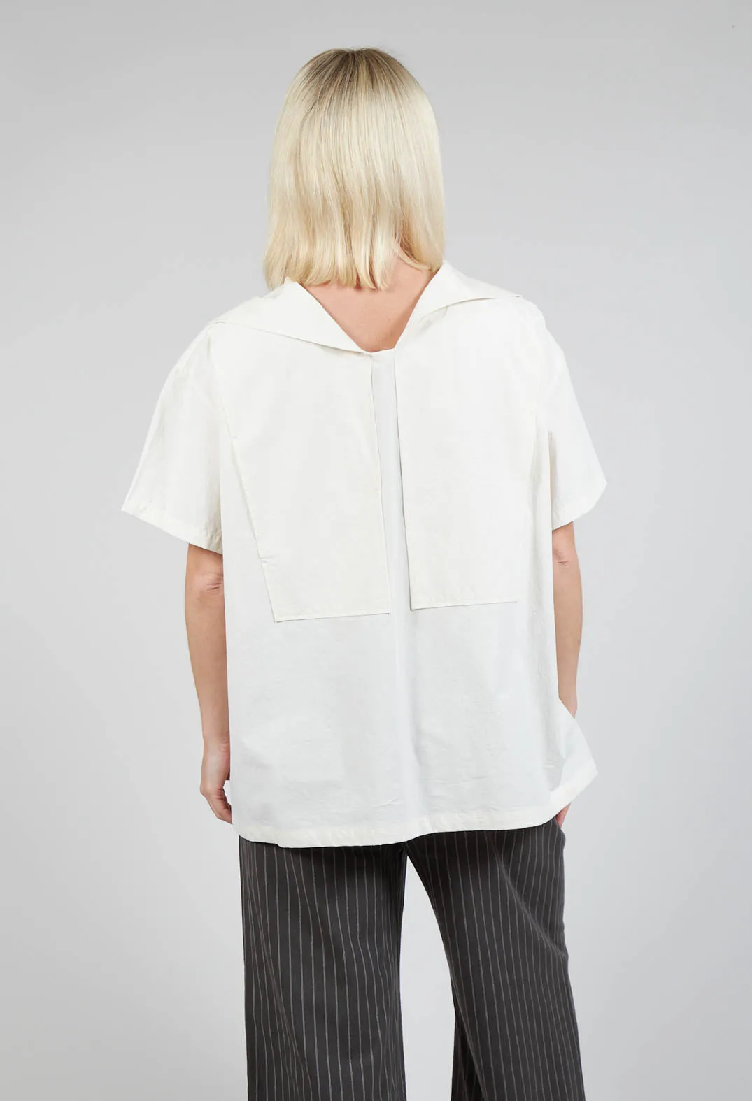 Sailor Collar Blouse in Off White