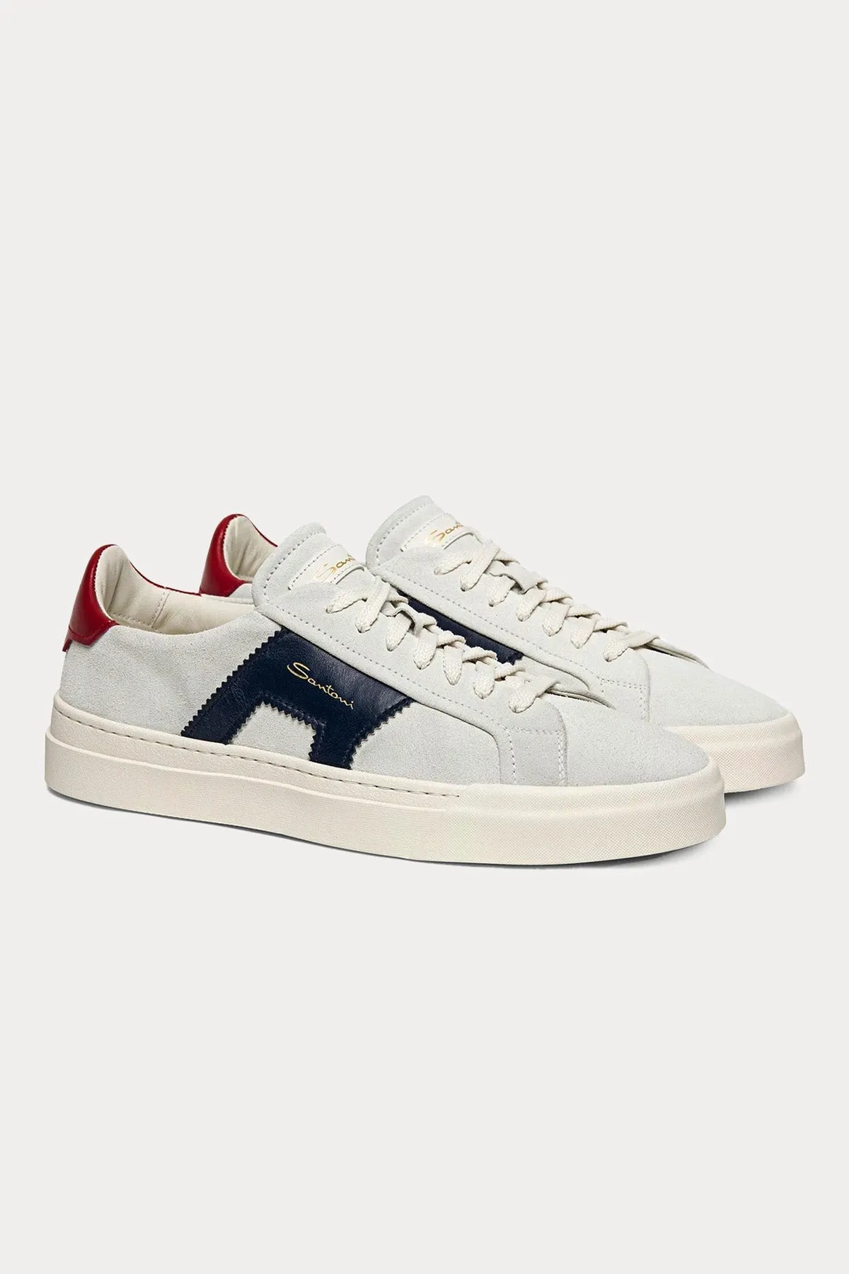 Santoni Double Buckle Süet Sneaker Ayakkab