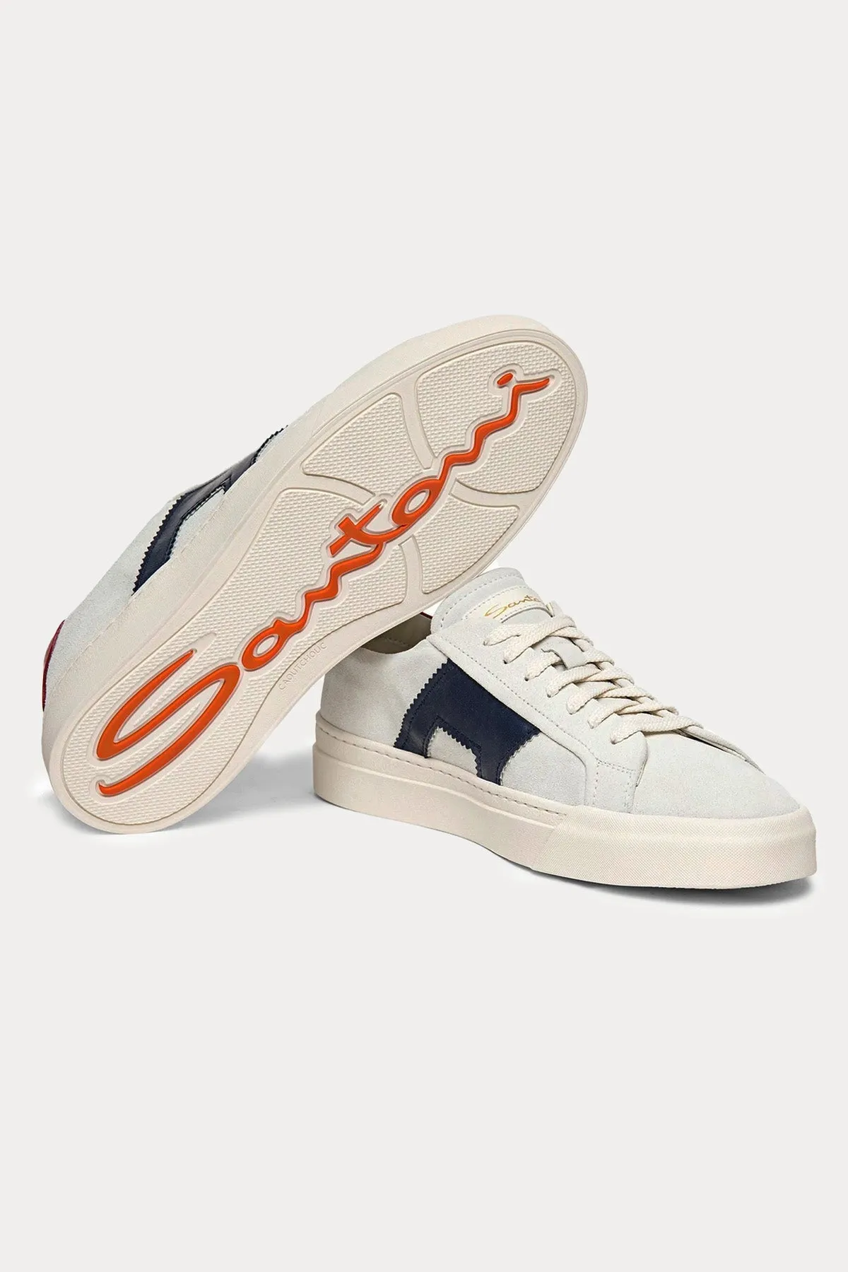 Santoni Double Buckle Süet Sneaker Ayakkab