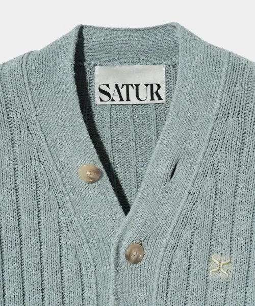 SATUR  |Unisex Street Style Plain Cotton Logo Cardigans