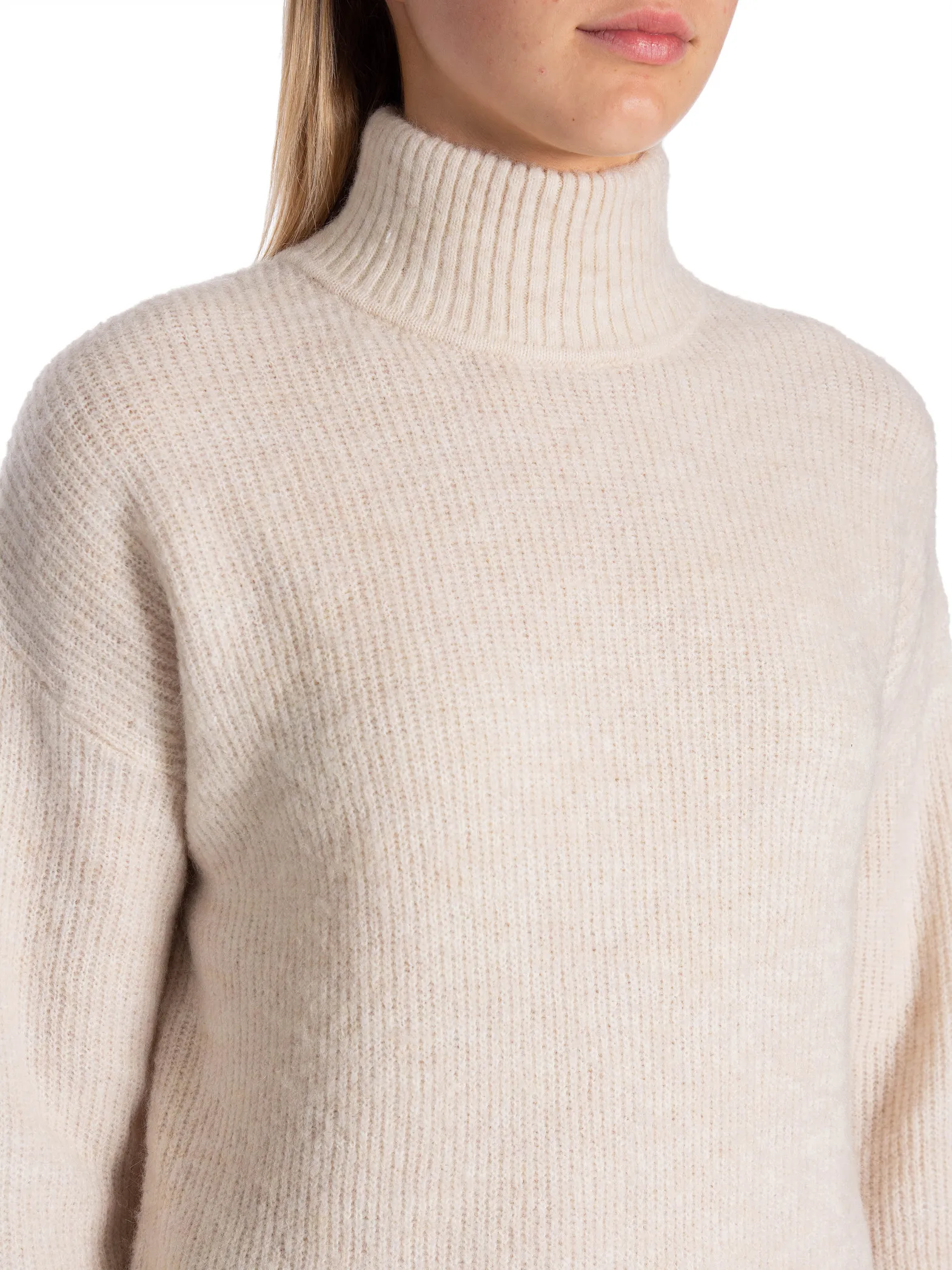 SELECTED FEMME DRESS MALINE KNIT HIGH NECK BIRCH