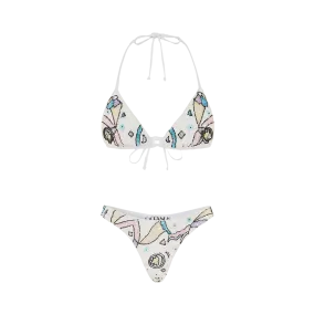 Simmi Elegant Sequin White Bikini