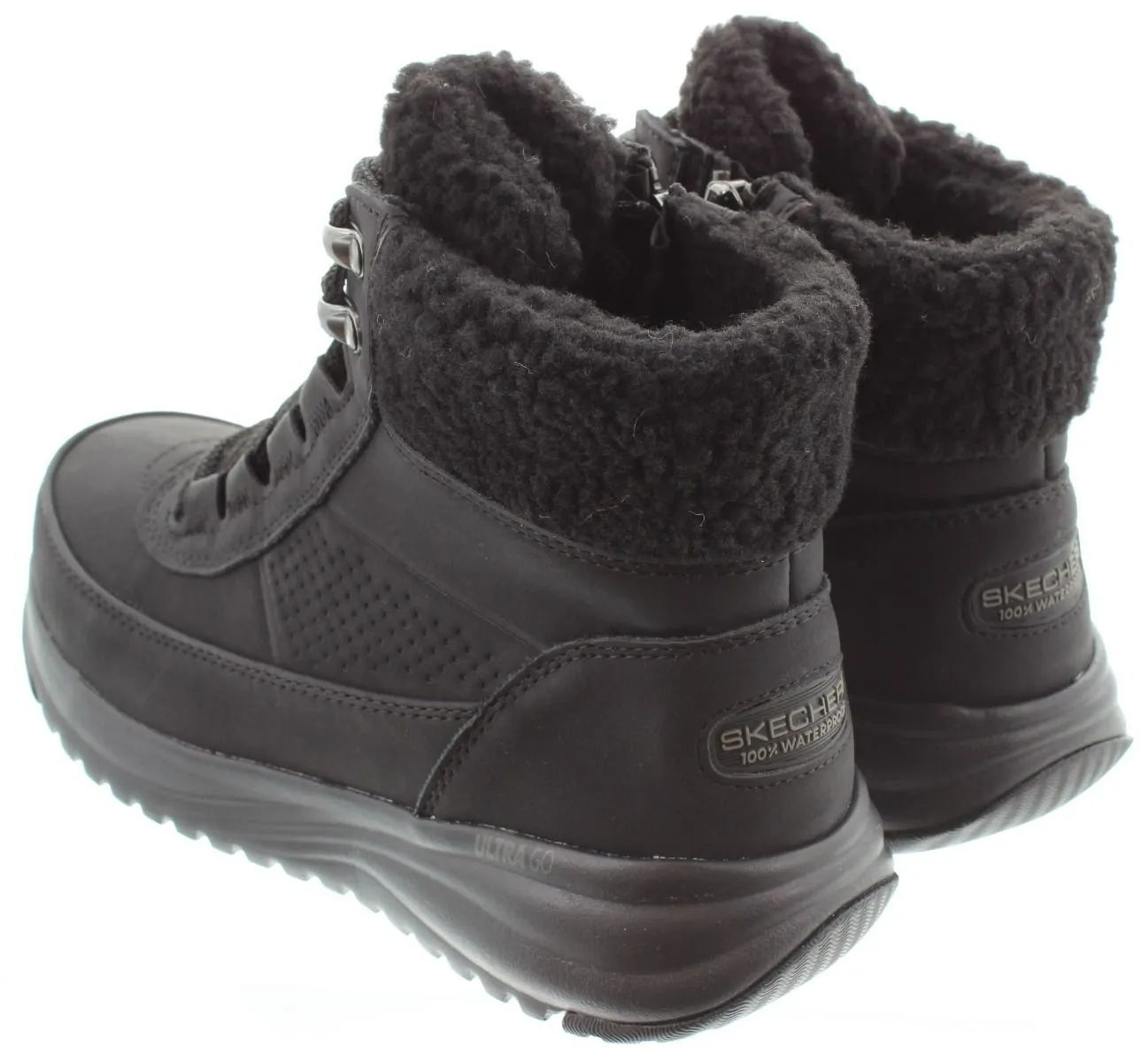 SKECHERS Ladies 144756 Stellar Waterproof Boots In Black