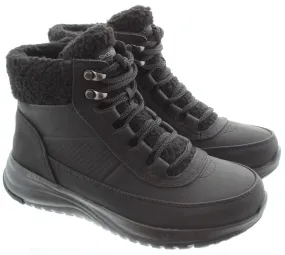 SKECHERS Ladies 144756 Stellar Waterproof Boots In Black