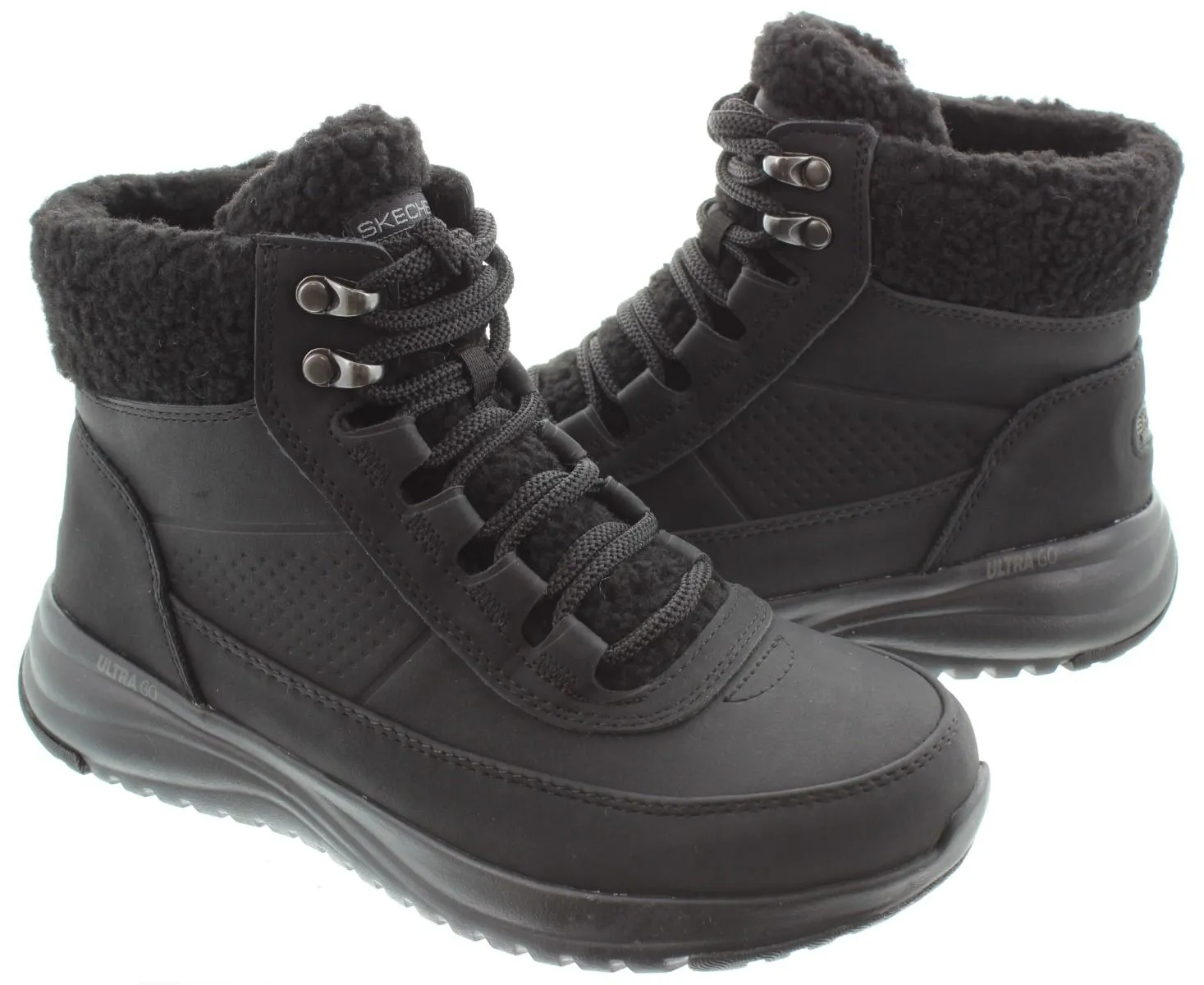 SKECHERS Ladies 144756 Stellar Waterproof Boots In Black