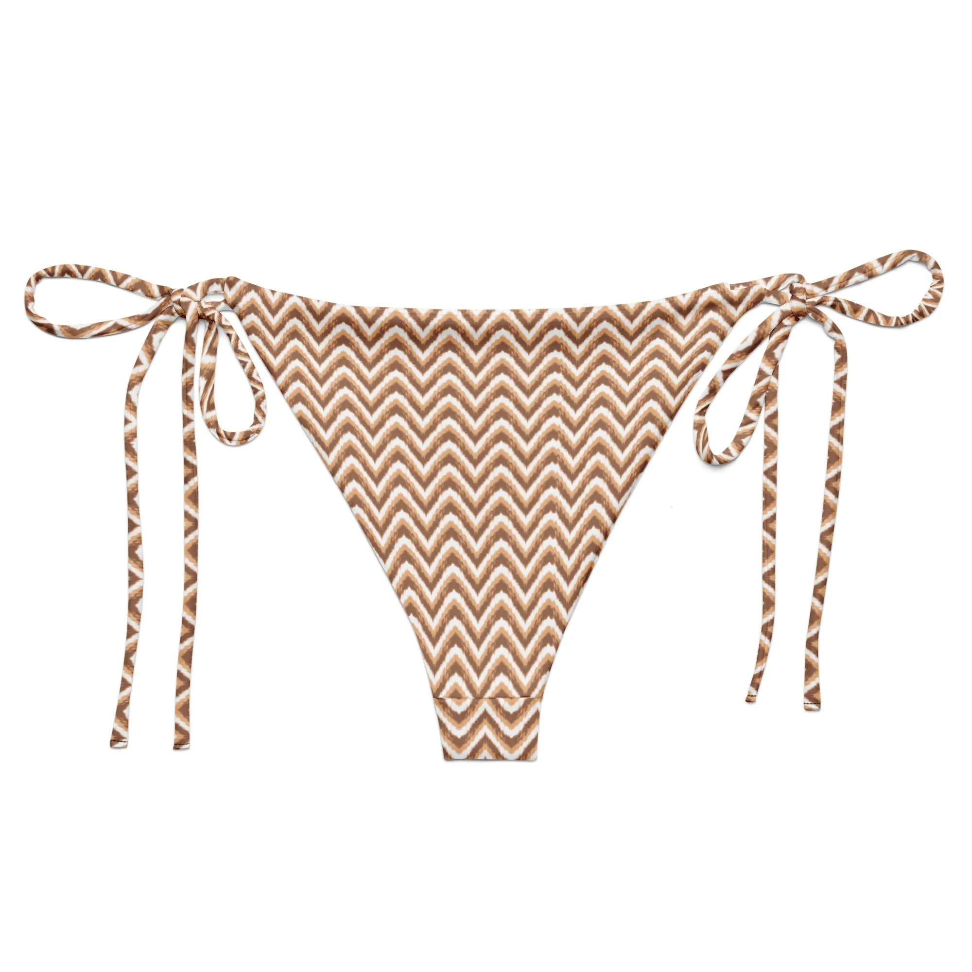 STRING BIKINI BOTTOM ECO - ZIG CHOCOLATE