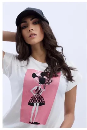 T-SHIRT CON FANTASIA PALLONCINI A POIS