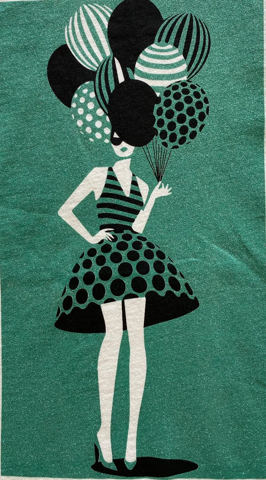 T-SHIRT CON FANTASIA PALLONCINI A POIS