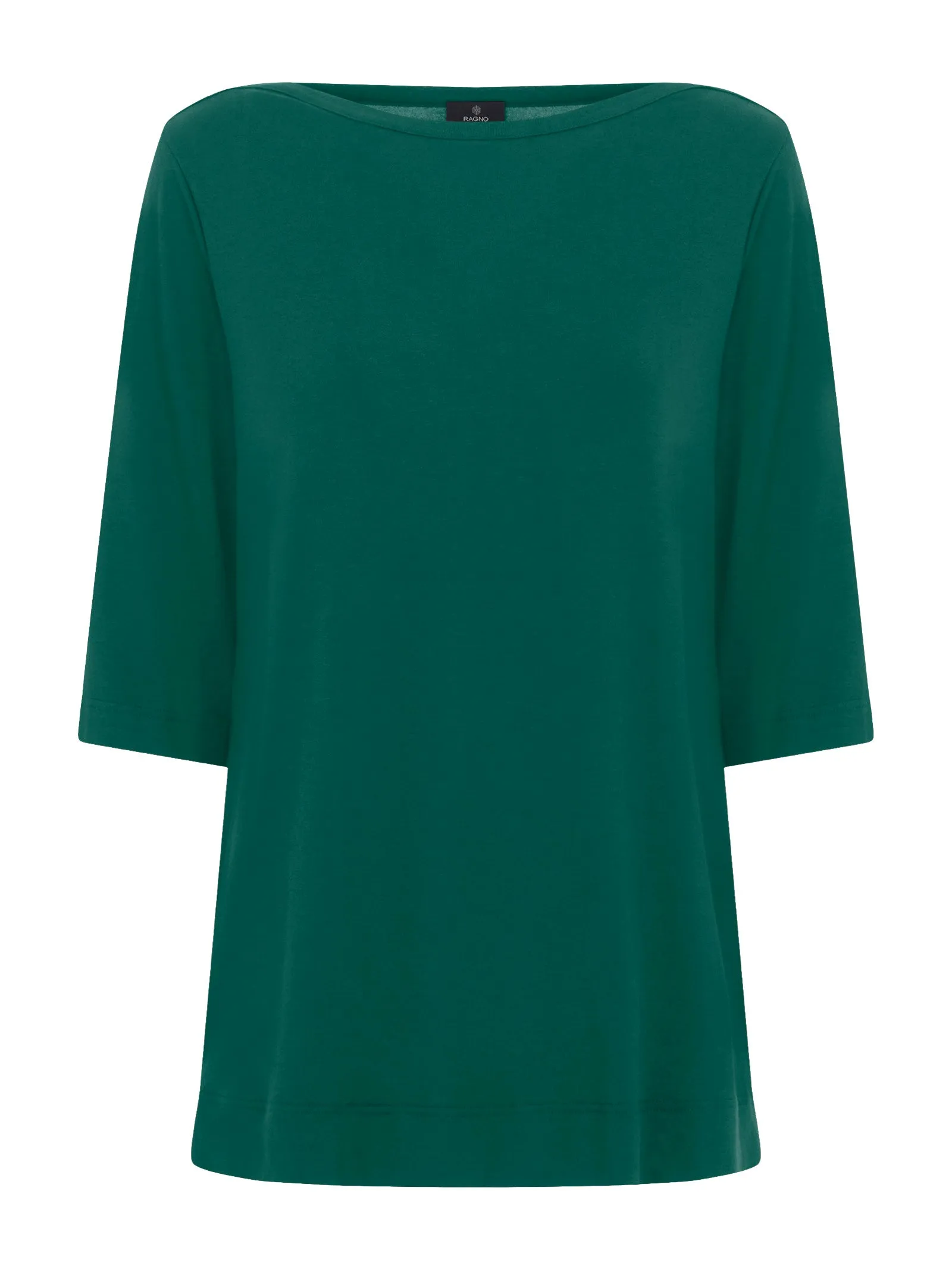 T-Shirt con manica 3/4 in misto viscosa - Aventurine