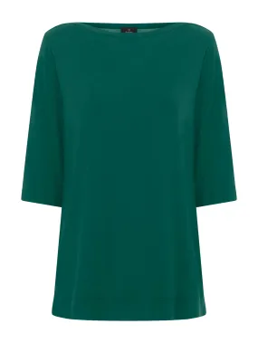 T-Shirt con manica 3/4 in misto viscosa - Aventurine