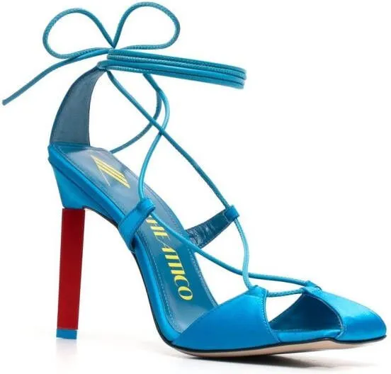 The Attico Adele 105mm lace-up sandals Blue