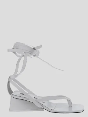 The Attico Beth Square Toe Thong Sandals