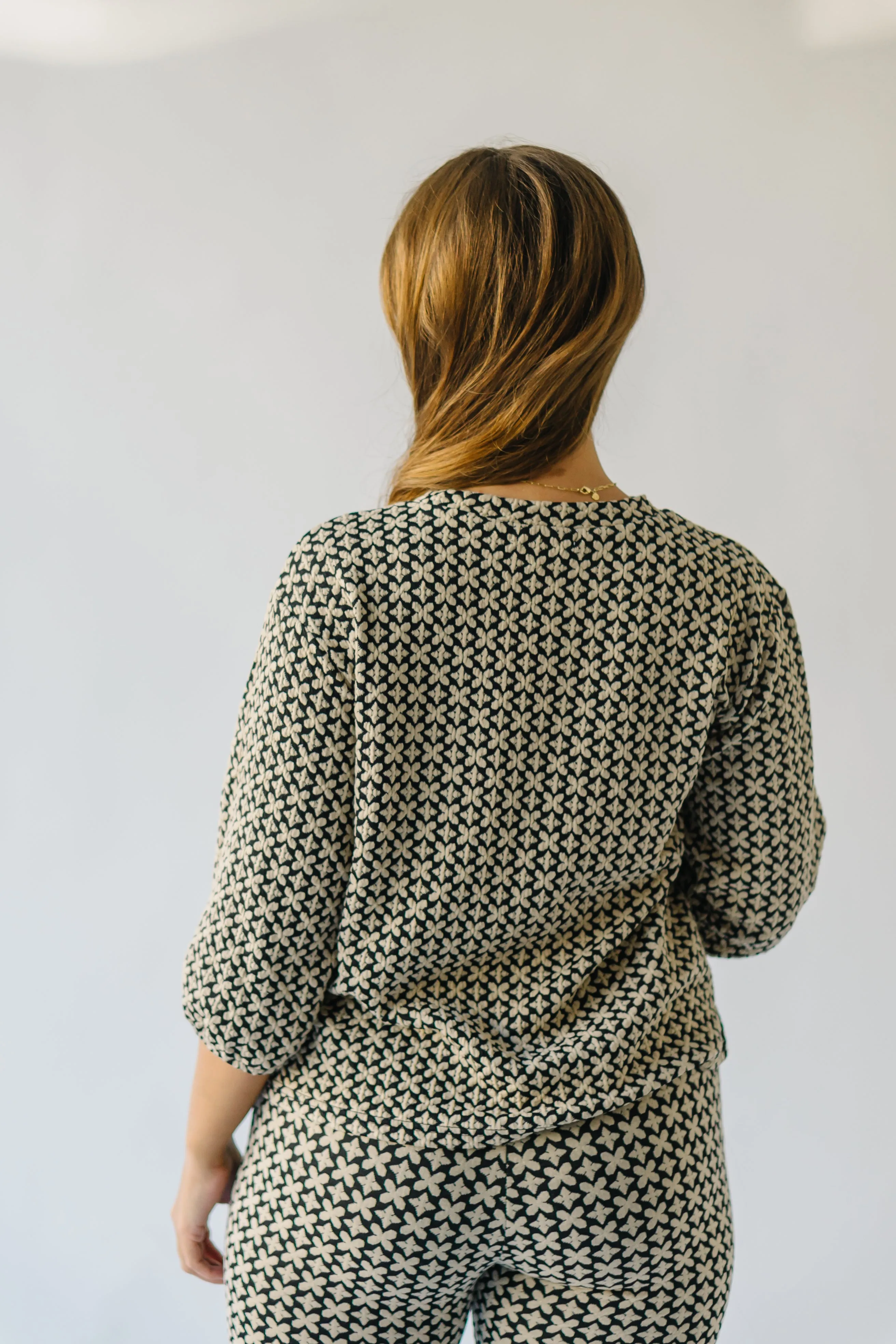 The Meland Patterned Blouse in Black Multi