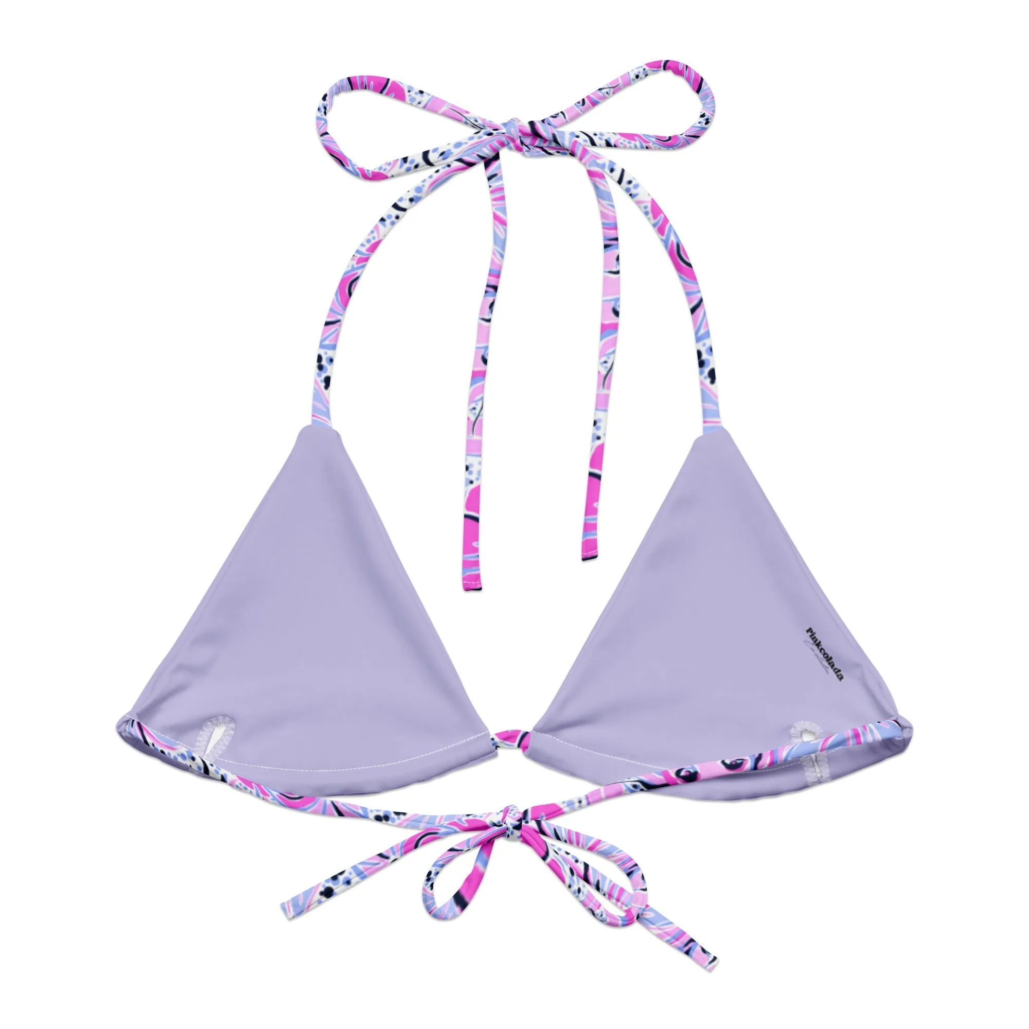 TRIANGLE STRING BIKINI TOP ECO - MELROSE JUNGLE